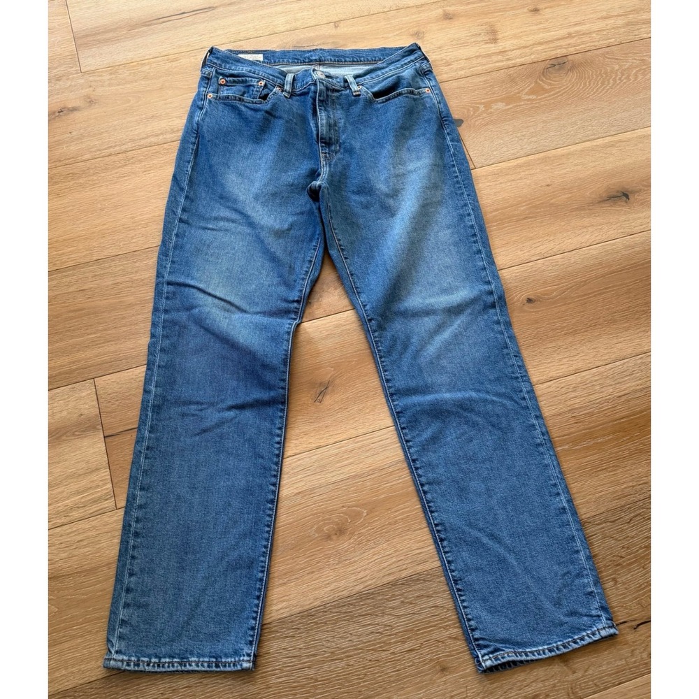 Levis Premium 541 Athletic Taper Jeans Mens 32x32 Big E Medium Wash Blue Denim